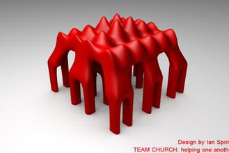 team church art pla 3d print model - Mito3D