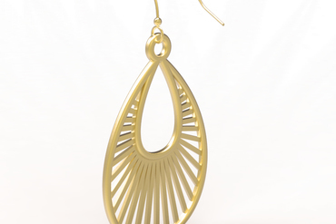 a goccia forma di orecchino gioielli gli orecchini bella ciondolo 3D print model - Mito3D