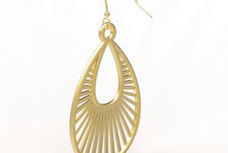 tear drop shaped earring jewelry earrings pretty pendant 3d print model - Mito3D