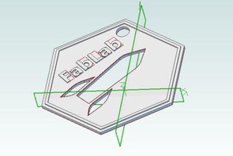tek2 emblen l'istruzione fablab silkeborg ciondolo razzo 3d print model - Mito3D