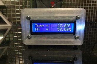 temp-Luftfeuchte-station maker diy arduino Wetter dht11 sensor jaycar Kern Elektronik altronics 1602 lcd Grad die Luftfeuchtigkeit 3d print model - Mito3D