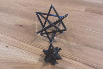 tensegrity gen cuboctahedron other polyhedra math art 3d print model - Mito3D