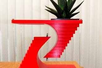 tensegrity planter art indoor 3d print model - Mito3D