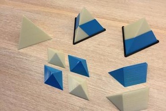 tetraedro di puzzle giochi 3d print model - Mito3D