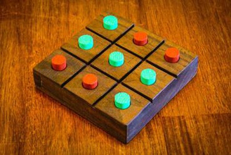 tic tac toe juego de mesa juegos tick tack boardgame 3d print model - Mito3D