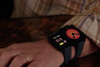 ticker Schmuck Uhr garmin tragbar prop science-fiction 3d print model - Mito3D