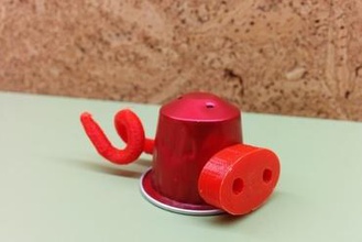küçük geri dönüşümlü domuz oyuncaklar aşığı piglover nespresso kapsüller yaratıcılık 3d print model - Mito3D
