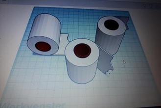 WC-Papierrolle covid19 WC-Papier Spaß coronavirus 3d print model - Mito3D