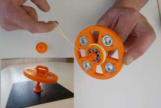 toupie main avec lanceur ficelle toys 3d print model - Mito3D