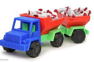 giocattolo camion rimorchio i giocattoli dump dumptruck trailer barspin auto toycar 3d print model - Mito3D