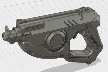 tracer gun overwatch v2 solid toys 3D print model - Mito3D