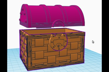 coffre au trésor les miniatures le la boîte de poitrine 3D print model - Mito3D