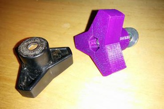 tri-lobo equipamento botão de ajuste paramétrico gadget knob porca parafuso 3d print model - Mito3D