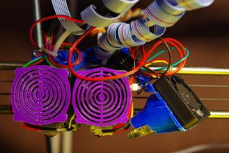 tricolour mendel 2nd cooling fan holder duct 3d printer parts enhancements reprappro mount 3d print model - Mito3D