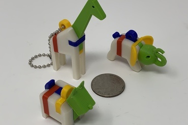 Trio Schlüsselbund Rätsel Spielzeuge Puzzle Autodesk Verschmelzung 360 Ultimaker 3D print model - Mito3D
