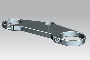 triple abrazadera de tubo 50mm otros la horquilla delantera 3D print model - Mito3D