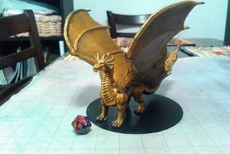 trumpet dragon miniatures brass monster tabletop gaming rpg roleplaying wargaming dungeons dragons dnd d&d 3d print model - Mito3D
