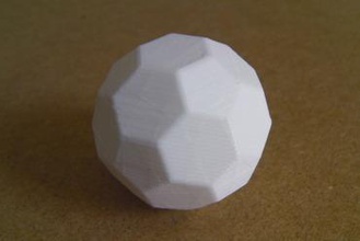 l'icosaèdre tronqué - buckyball l'éducation les mathématiques buckminsterfullereno tronquée 3d print model - Mito3D