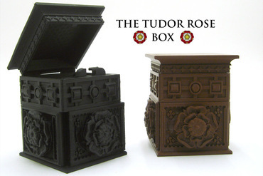 tudor rose-box Kunst box rose 3D print model - Mito3D