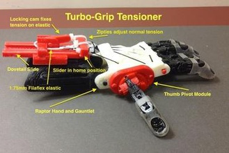 turbo-grip tendeur 10 raptor main maker diy prothétique la activer 3d print model - Mito3D
