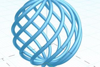 twirly palla art di natale la decorazione festa 3d print model - Mito3D