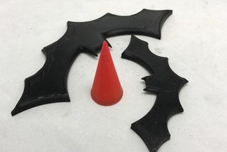 two balancing bats toys balance bat balanced autodesk fusion 360 3d print model - Mito3D