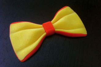 deux couleurs bow-tie - unique de l'extrudeuse la mode bow tie tissu 3d print model - Mito3D