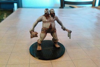 two headed giant miniatures troll ogre monster tabletop rpg wargaming gaming 3d print model - Mito3D