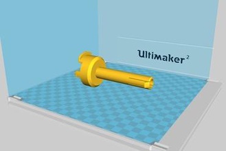 ultimaker2 pequeño soporte de bobina 19 mm agujero Impresora 3d piezas mejoras 3d print model - Mito3D