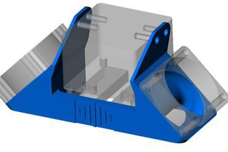 ultimaker 2 montaje del ventilador - dual Impresora 3d de piezas mejoras conducto 3d print model - Mito3D