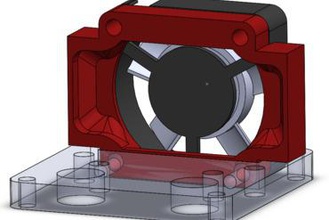 ultimaker 2 ventola del dissipatore di calore condotto Stampante 3d parti miglioramenti um2 fan duc dotto 3d print model - Mito3D