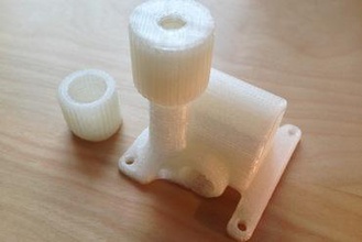 ultimaker minimum printhead threaded bowden lock - dual extruder version 3d printer parts enhancements 3d print model - Mito3D