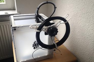 ultimaker mount low friction spool holder combined loose filament 3d printer parts enhancements 3d print model - Mito3D