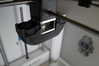 um2 doble de la cubierta del ventilador Impresora 3d piezas mejoras actualización conducto montaje olsson bloque e3d refrigeración 3d print model - Mito3D