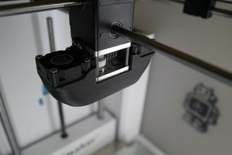 um2 dual nozzle fan shroud 3d printer parts enhancements upgrade duct mount olsson block cooling 3d print model - Mito3D