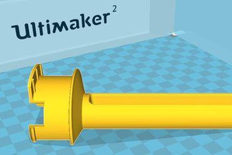 um2 spoolholder smaller inner diameter 3d printer parts enhancements ultimaker 2 filament holder 3d print model - Mito3D