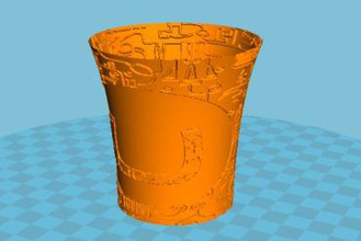 umbraco themed cup art 3d print model - Mito3D