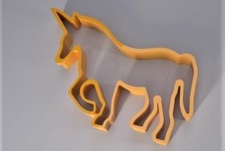 unicornio Galleta cortador tu hogar casa galletas tortas cocina horneando 3d impresión 3d print model - Mito3D