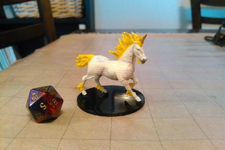unicorn miniatures dnd d&d dungeons dragons & pathfinder 3d print model - Mito3D