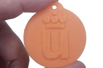 universidad rey juan carlos logo altri il urjc la moneta keychain 3d print model - Mito3D