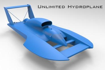 unlimited hydroplane Toys boat racing 3d print model - Mito3D