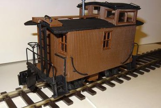 nos corcho furgón, escala 1 32 - openrailway las miniaturas nosotros de tren caboose ferrocarril modelo vagón 45mm 3d print model - Mito3D