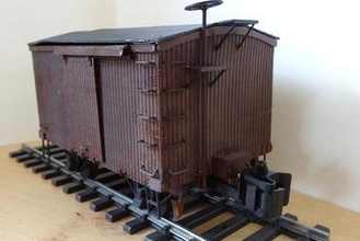 us vintage boxcar 1 32 - openrailway miniatures train model trains railway railroad box car gauge 45mm 3d print model - Mito3D