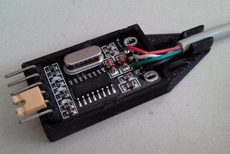 usb rs232 cable extension pcb case Maker/DIY electronics shoe connector converter 3d print model - Mito3D