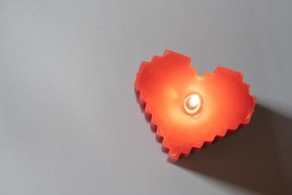 San Valentino giorno candela muffa 3d print model - Mito3D