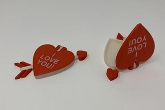 valentine pingente de coração jóias imprimir lugar articulada recipiente ultimaker autodesk fusão 360 3d print model - Mito3D