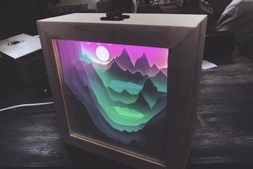 valle lampada lightbox per tuo casa lampara lampara3d 3d print model - Mito3D
