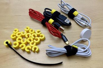 velcro c lock gadget cable organizing leftover filament 3d print model - Mito3D