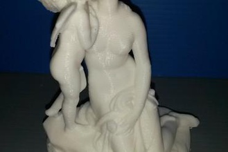 vênus beijando cupido a arte 3d print model - Mito3D