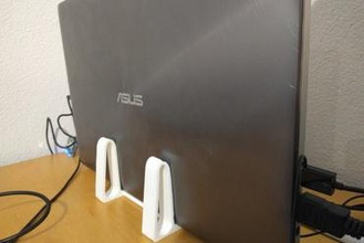 vertical do suporte de computador portátil sua casa laptop stand office 3d print model - Mito3D